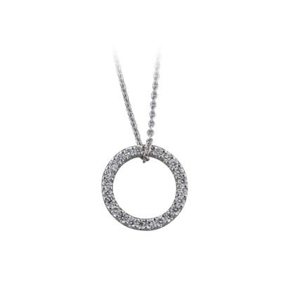 Diamond circle style pendant