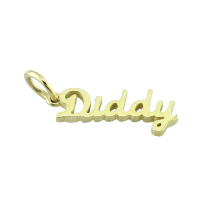 Gold name pendant