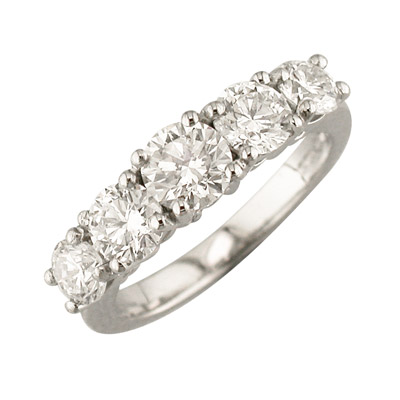 Five stone diamond ring