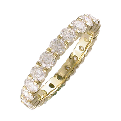 Gold diamond set full eternity ring