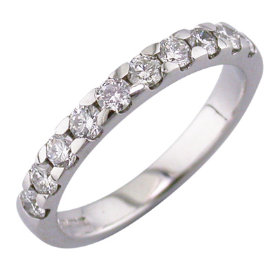 Platinum low set diamond ring