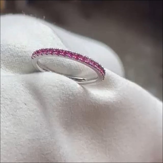 Pink Sapphire Eternity Ring