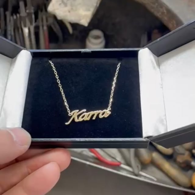 Gold name neclace