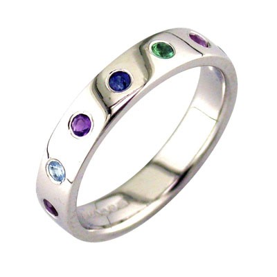 Birthstone, rainbow ring