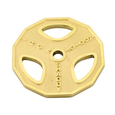 Gold, gym weight plate pendant