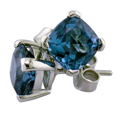 Santa Maria shade cushion cut Aquamarine earrings