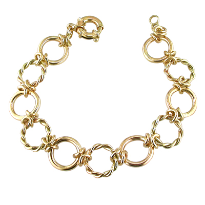 Yellow gold handmade bracelet