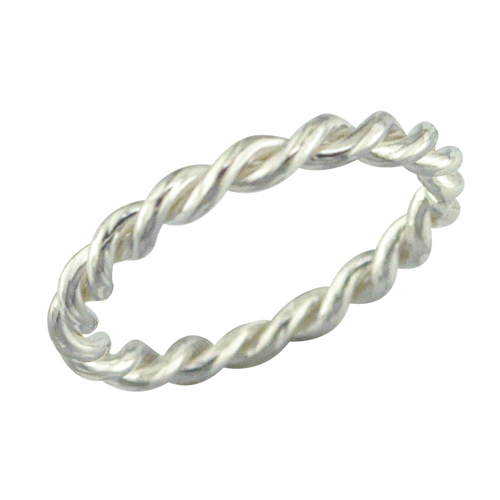 Twisted white gold bracelet