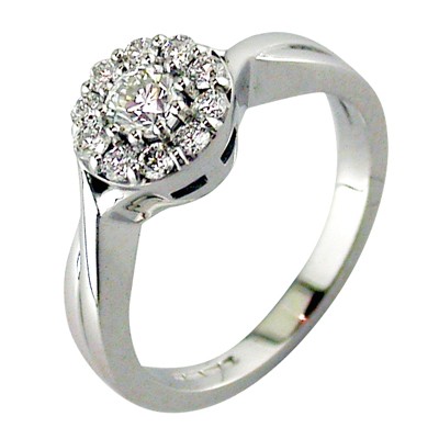 Platinum and Diamond cluster ring