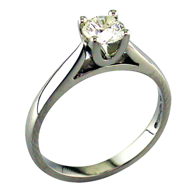 White gold diamond solitaire