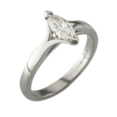 Marquise cut diamond solitaire