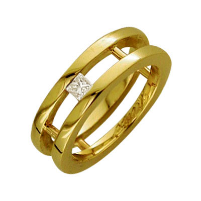 Open work wide diamond set band ring