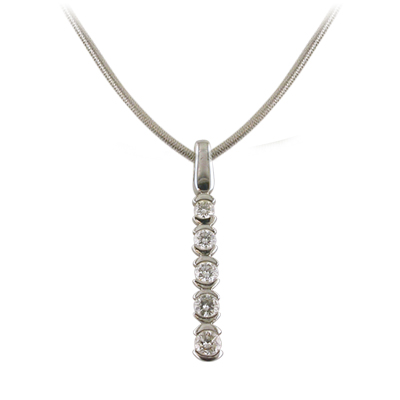 Platinum diamond pendant