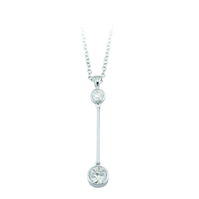 Platinum diamond pendant