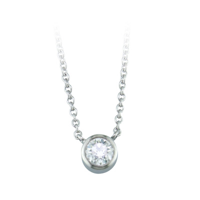 Diamond bezel set pendant