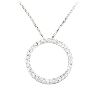 Diamond circle of life pendant