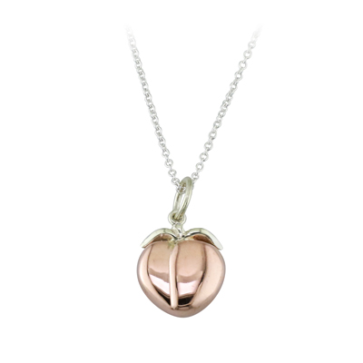 Rose gold peach pendant