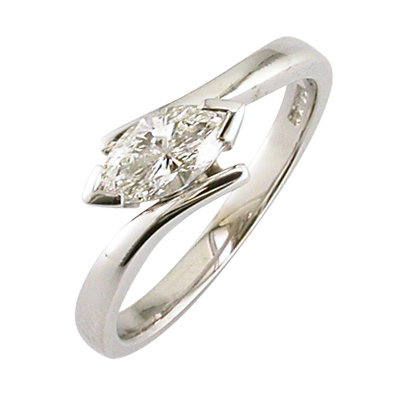 Platinum marquise diamond ring