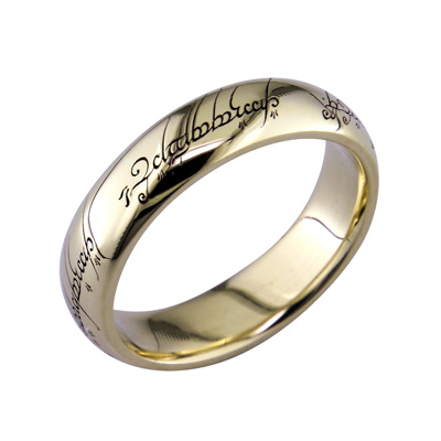 Gold band with engraving