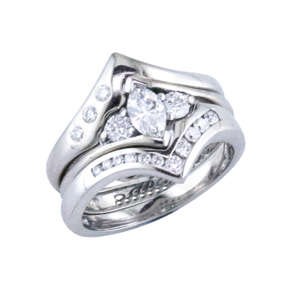 Matching wedding ring and eternity ring