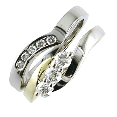 Platinum fitted wedding ring with channel set diamonds